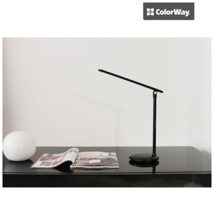 Настільна лампа ColorWay 4W with built-in battery 1800 mAh USB in/out 5V*1A, black (CW-DL02B-B)