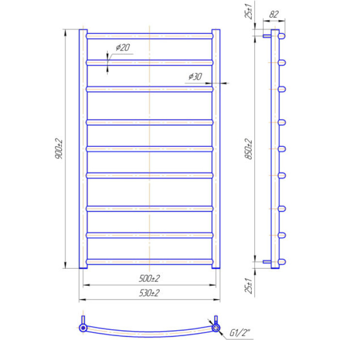 Сушарка для рушників MARIO Класік (1.1.0109.01.P)