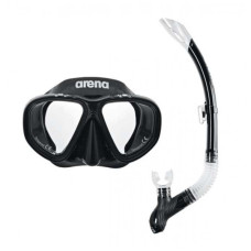 Набір для плавання Arena Premium Snorkeling Set 002018-505 маска і трубка чорний Уні OSFM (3468336174364)