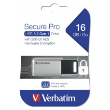 USB флеш накопичувач Verbatim 16GB Secure Pro with 256 AES USB 3.2 (98664)