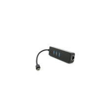 Концентратор Voltronic USB-C to 3xUSB 3.0 + RJ45 1000Mbps black (YT-TCA3H3+Et-W)