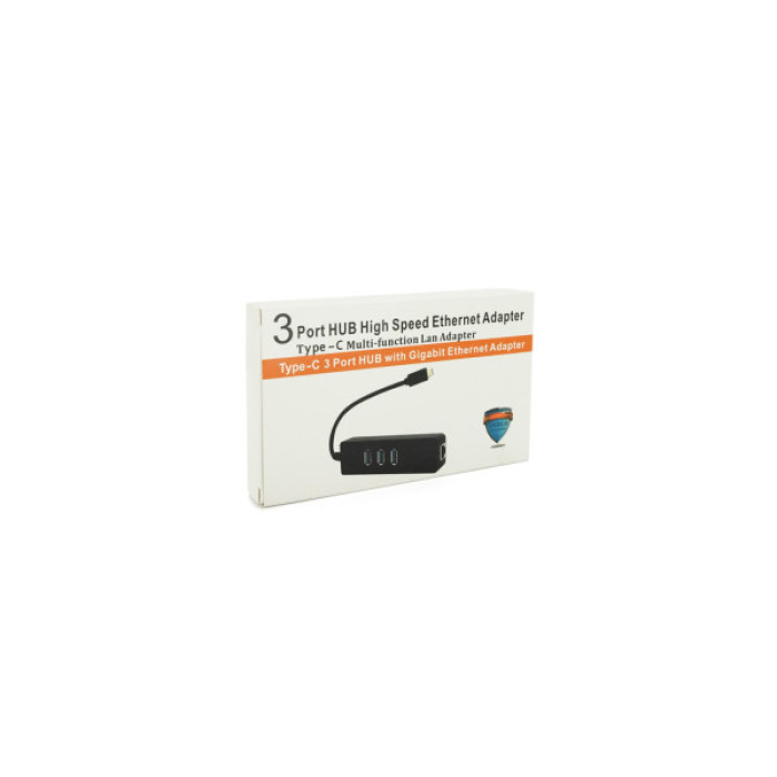 Концентратор Voltronic USB-C to 3xUSB 3.0 + RJ45 1000Mbps black (YT-TCA3H3+Et-W)