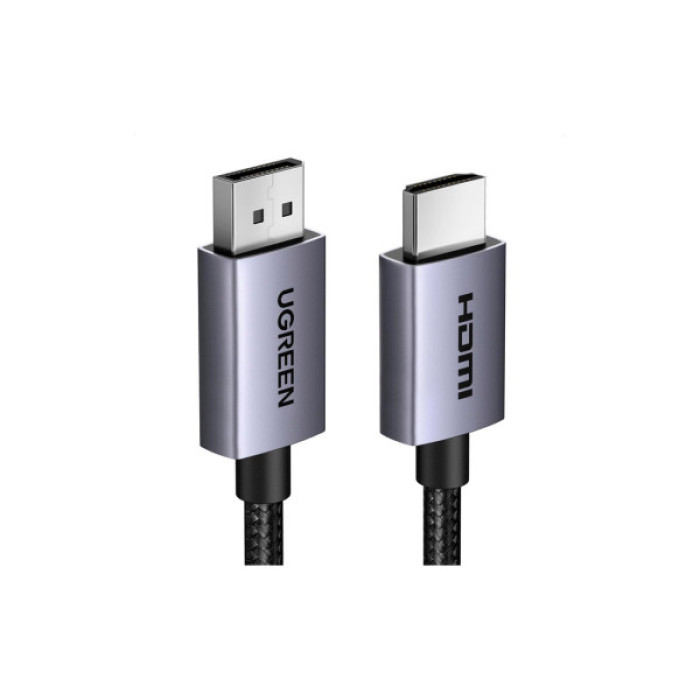 Кабель мультимедійний DisplayPort M to HDMI M 1.5m V2.0 4K30Hz DP125 black Ugreen (35841)
