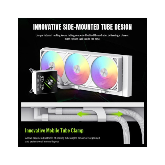 Система рідинного охолодження Gamemax GLACIER 360 LCD WH