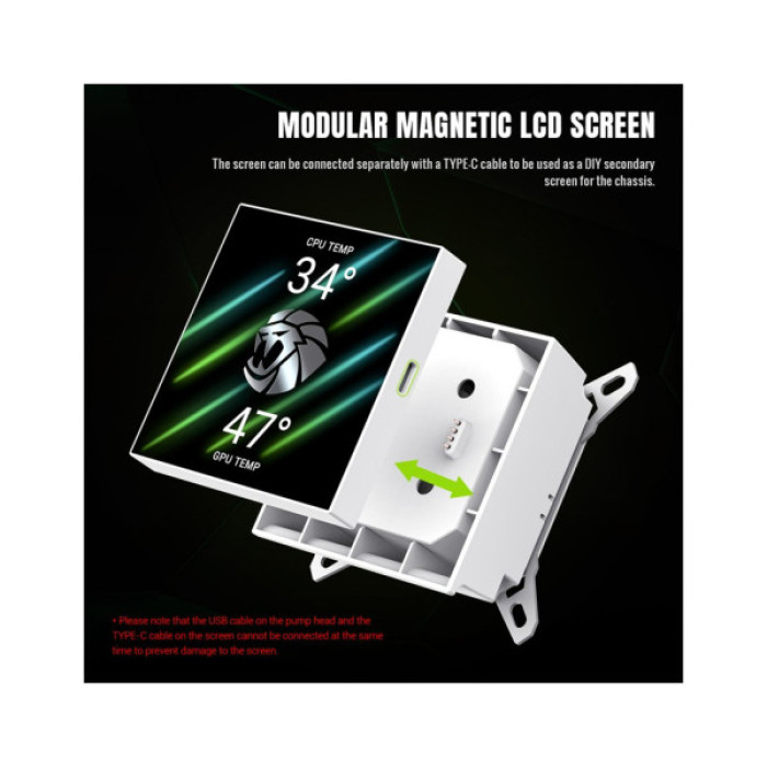 Система рідинного охолодження Gamemax GLACIER 360 LCD WH