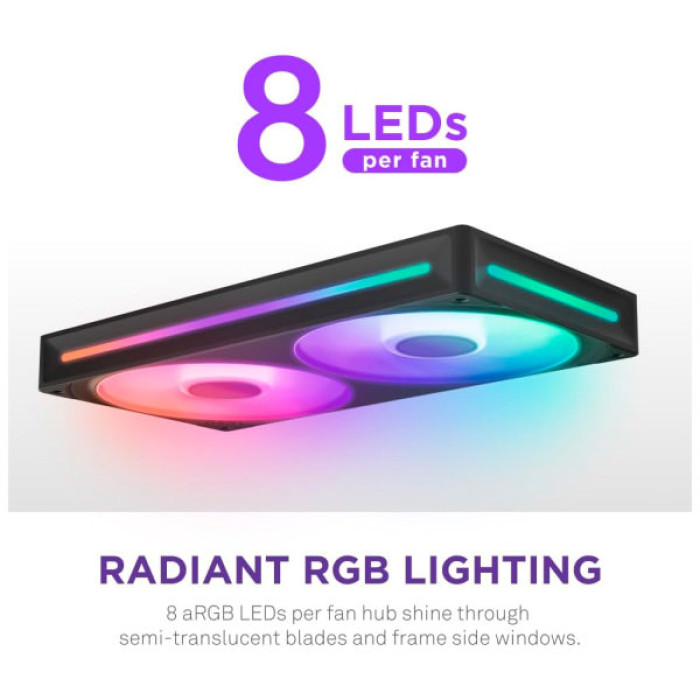 Кулер до корпусу NZXT F240 RGB Core Fan (Single Frame) - Black (RF-U24HF-B1)