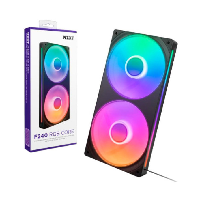 Кулер до корпусу NZXT F240 RGB Core Fan (Single Frame) - Black (RF-U24HF-B1)