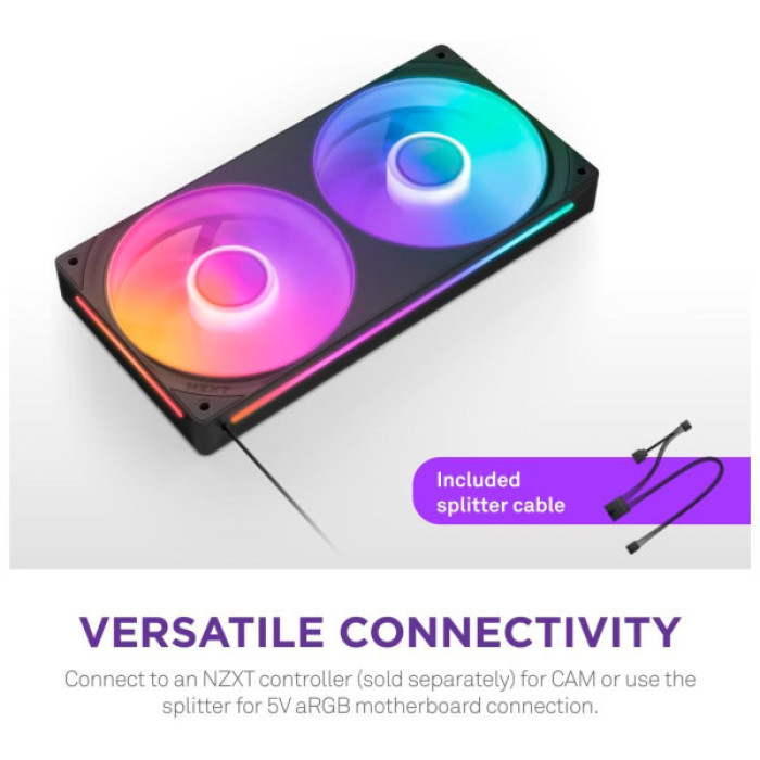 Кулер до корпусу NZXT F240 RGB Core Fan (Single Frame) - Black (RF-U24HF-B1)