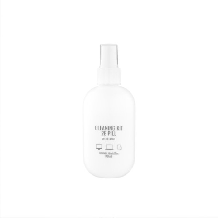 Спрей для очищення 2E PILL 140ml Liquid for office equipment +Microfibre 20 cm, white-lilac (2E-SK140LC)