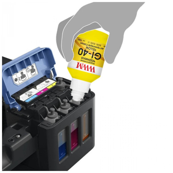 Чорнило WWM Canon GI-40 для G5040/G6040 190г Yellow (KeyLock) (G40Y)