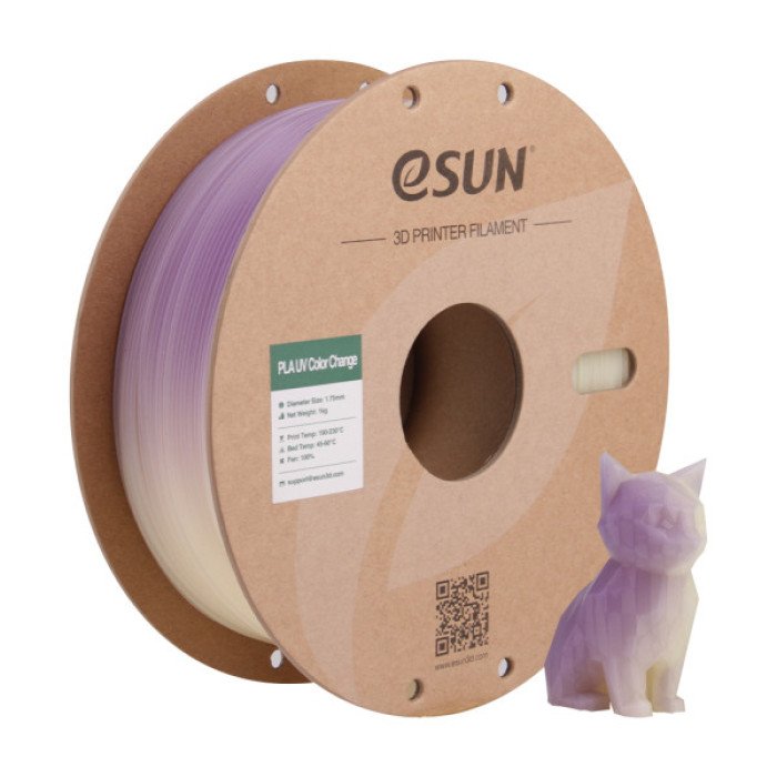 Пластик для 3D-принтера eSUN PLA UV 1,75mm 1kg Purple (PLA-UV CC175UV-Z1P1)