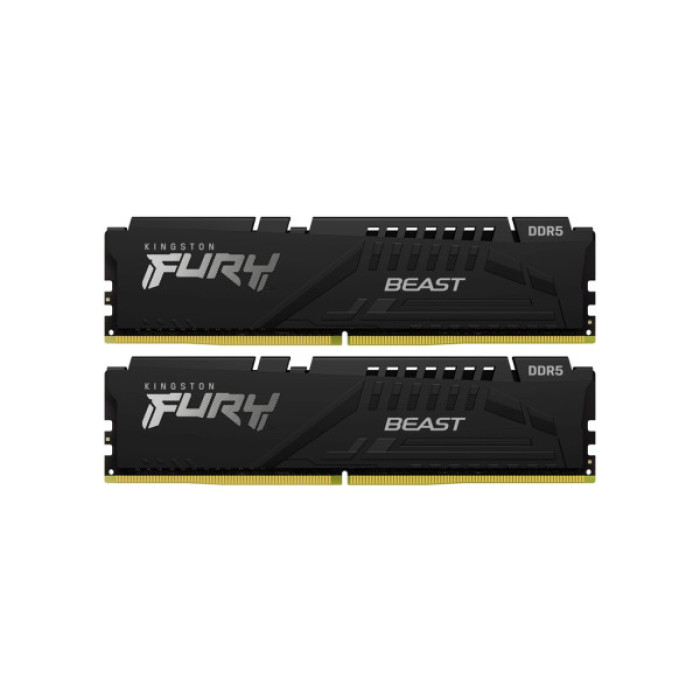 Модуль пам'яті для комп'ютера DDR5 128GB (2x64GB) 5600 MHz Beast Black Kingston Fury (ex.HyperX) (KF556C40BBK2-128)