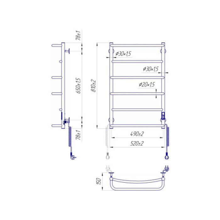 Сушарка для рушників MARIO Люкс НР-І (2.3.0315.10.P)