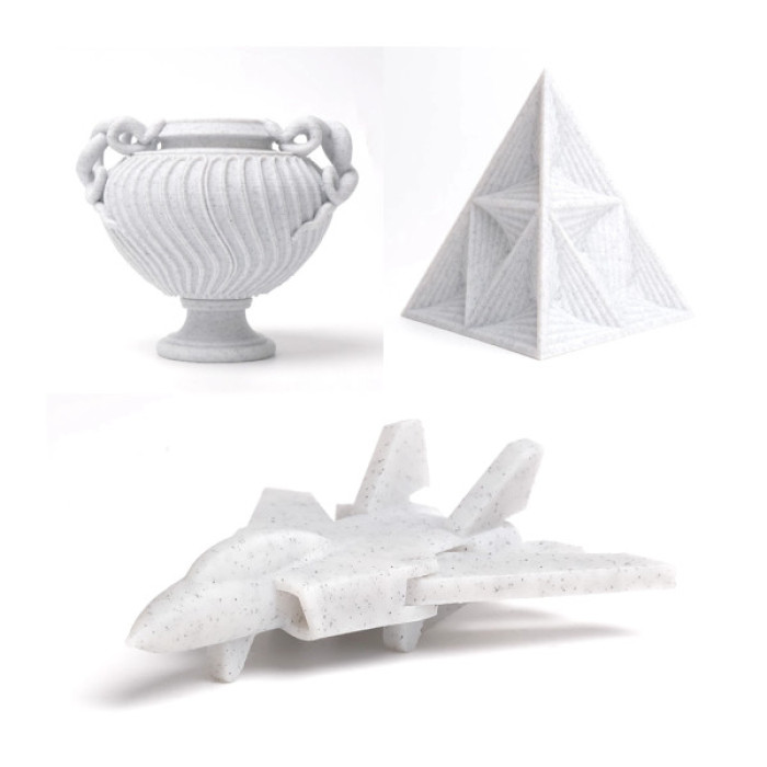 Пластик для 3D-принтера eSUN PLA eMarble 1,75мм, 1кг, marble/nature (eMarble-P175N1)