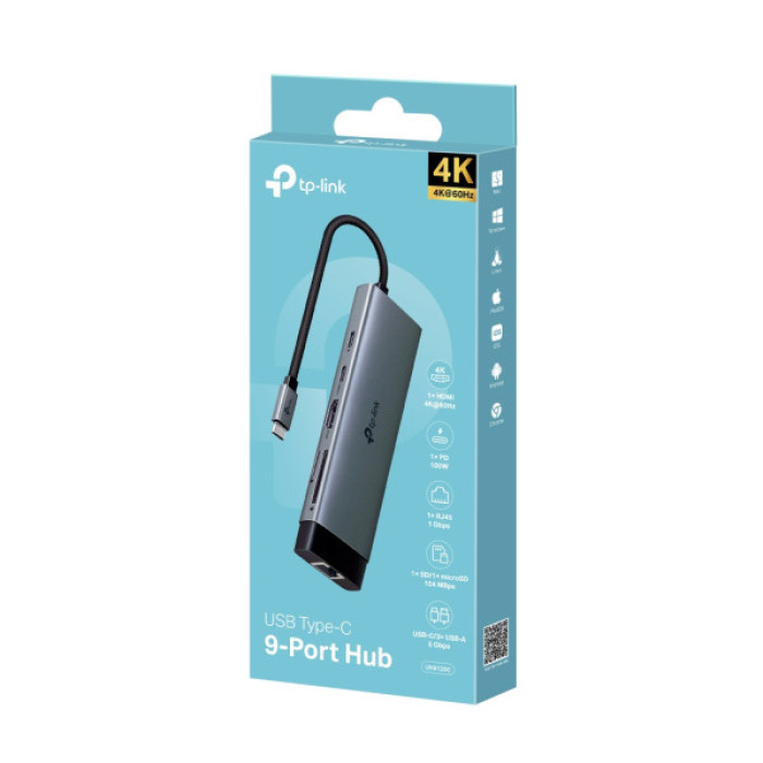 Порт-реплікатор TP-Link USB Type-C 9-в-1 (UH9120C)