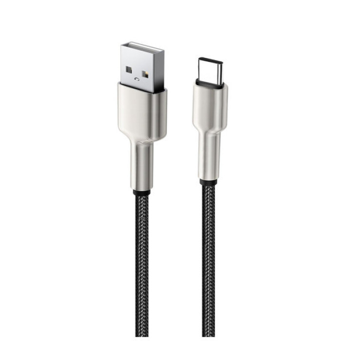 Дата кабель USB 2.0 AM to Lightning 1.0m head metal black ColorWay (CW-CBUL046-BK)