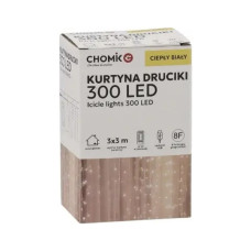 Гірлянда Chomik Штора 3 х 3 м 300 LED Теплий білий USB з пультом (5900779879997)