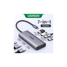 Порт-реплікатор Ugreen Dock CM498 USB 3.0 Type-C -> 1хUSB-A 3.0/3хUSB-A 2.0/2xHDMI 4K 30Гц PD (35897)
