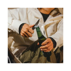 Набір туристичного посуду Naturehike ложка, виделка, ніж з титану CNH22CJ017 сірий з мішечком (6927595711910)