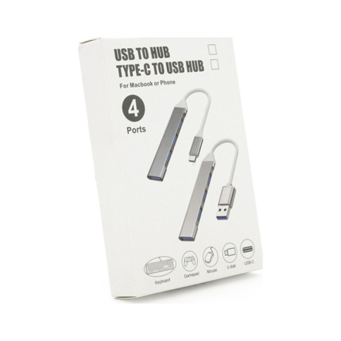 Концентратор Voltronic USB-C 4xUSB 3.0 0.1m black (YT-TC3H4-B)