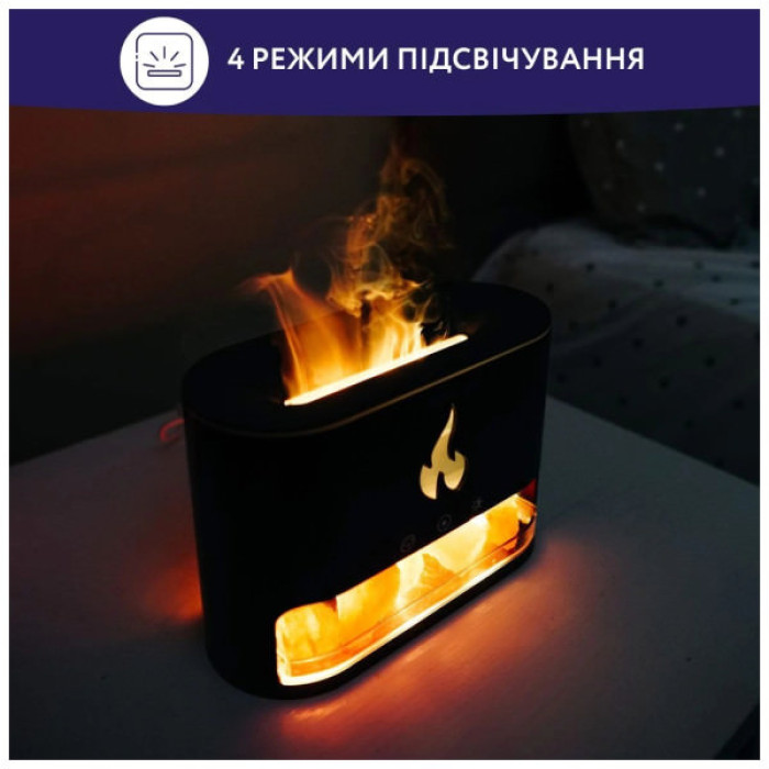 Зволожувач повітря Neor FLAME AROMA 25ML10 BK