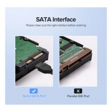 Кабель для передачі даних SATA 3 Data Cable 0.5m 90° corner US217 Black Ugreen (30797)