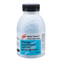 Тонер HP/Canon MPTCOL OS3 40г cyan (фасовка) Static Control (MPTCOL-40B-COS3-P)