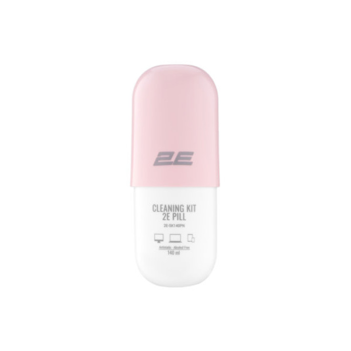 Спрей для очищення 2E PILL 140ml for office equipment +Microfibre 20 cm, white-pink (2E-SK140PN)