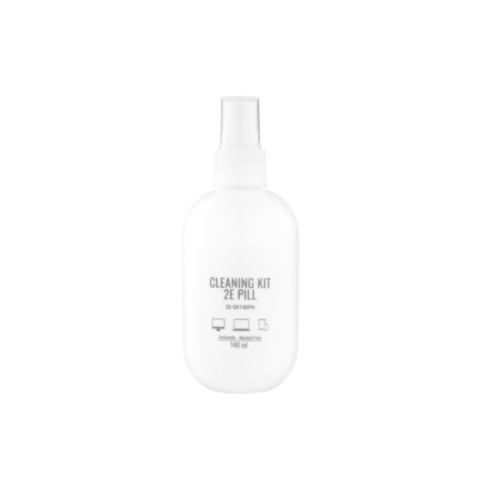 Спрей для очищення 2E PILL 140ml for office equipment +Microfibre 20 cm, white-pink (2E-SK140PN)