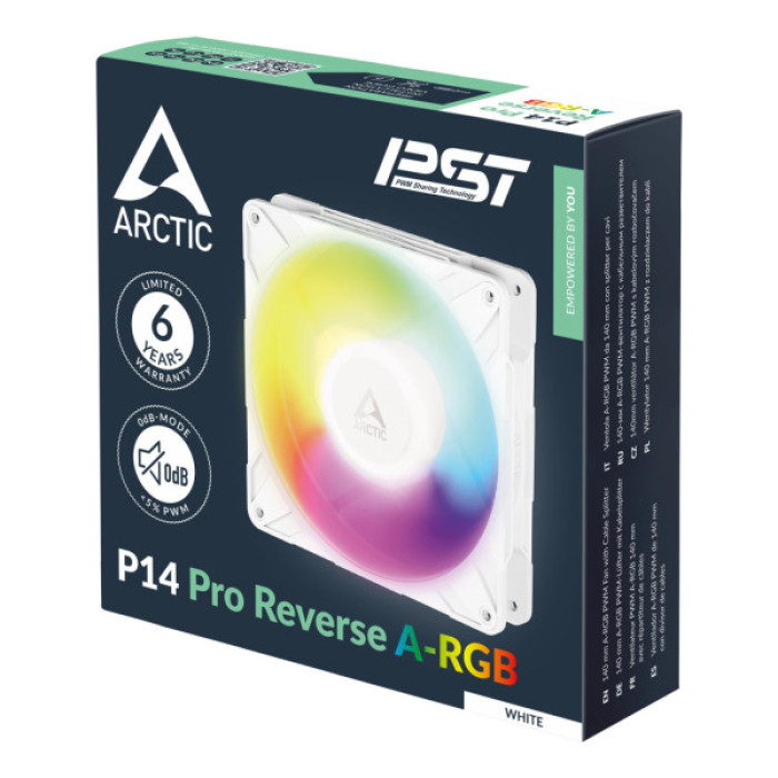 Кулер до корпусу Arctic P14 PRO REVERSE A-RGB WHT (ACFAN00324A)
