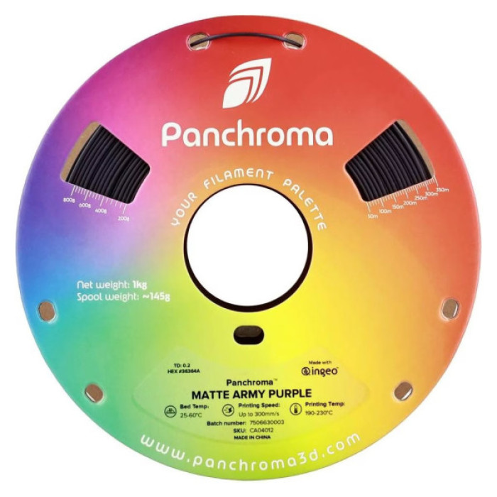 Пластик для 3D-принтера Polymaker PLA PANCHROMA MATTE 1,75mm 1kg ARMY PURPLE (CA04012)