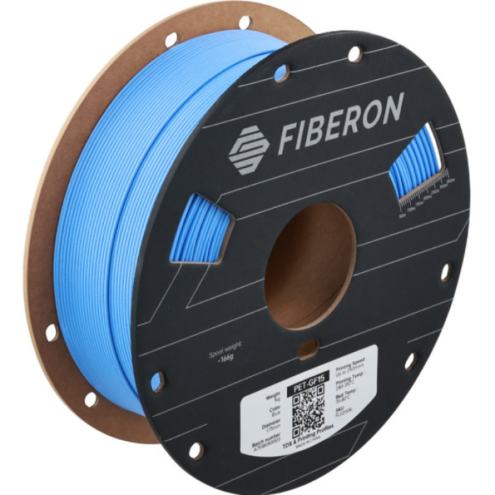 Пластик для 3D-принтера Polymaker Fiberon PET-GF15 1,75mm 0,5kg BLUE (FL02006)