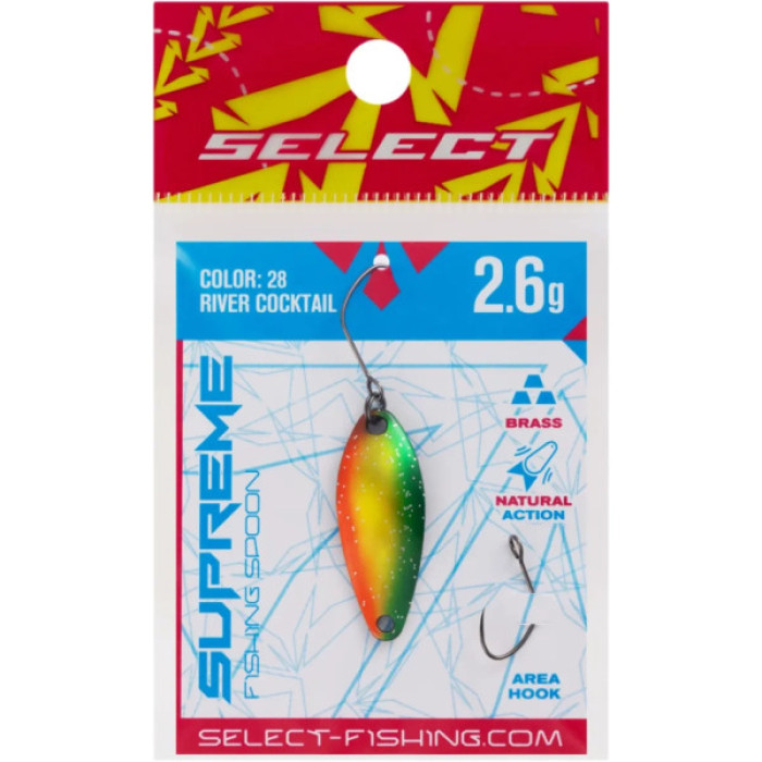Блешня Select Supreme 2.6g 30mm 28 River Cocktail (1870.80.65)