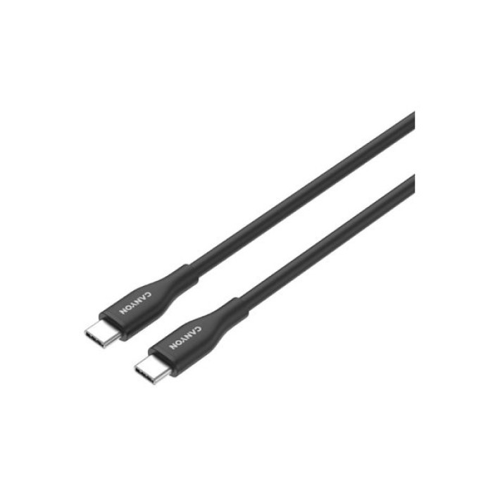 Дата кабель USB-C to USB-C 1.0m CC60SC10 60W Silicon Black Canyon (CNS-CC60SC10B)