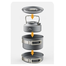 Котел туристичний Naturehike CNK2450CF010 1.7 л алюміній (6976507663342)