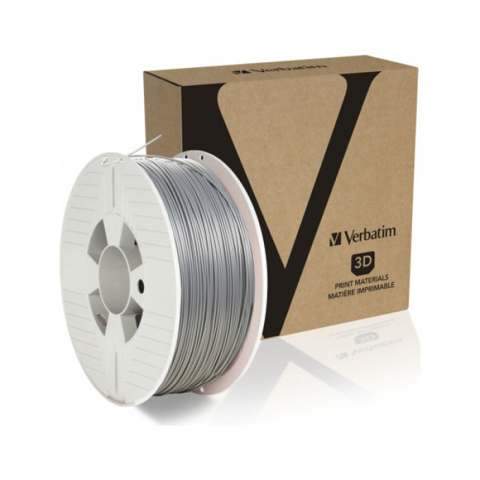 Пластик для 3D-принтера Verbatim PLA, 1.75 мм, 1кг, Grey Aluminium (55319)