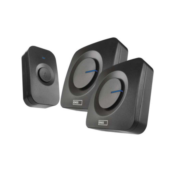 Дверний дзвінок EMOS Бездротовий дверний дзвінок EMOS P5730 3x AAA 2 приймачі (180м) (P5730)