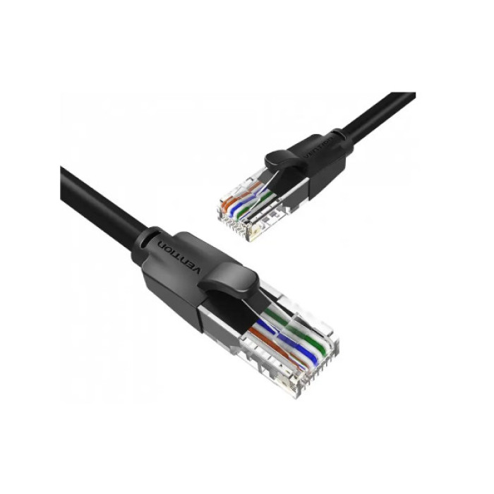 Патч-корд 0.5м, UTP cat 6 RJ-45 black Vention (IBEBD)