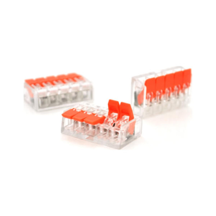 З'єднувач кабелю 5-pin аналог WAGO K221-415, 15штпак Voltronic (K221-415/15)