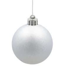 Ялинкова іграшка Chomik пластикові кульки 20 шт,  5см, сріблясті (5900779893801_3)