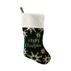 Прикраса декоративна Chomik шкарпетка новорічна 50 см, диз. сніжинки, червона, зелена (5900779900219_1)