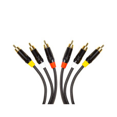 Кабель мультимедійний 3xRCA M to 3xRCA M 1.5m PowerPlant (CA911745)