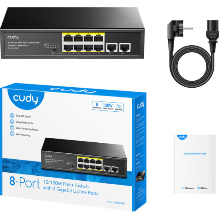 Комутатор мережевий Cudy FS1010PG