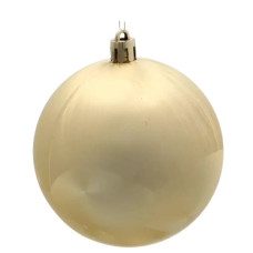 Ялинкова іграшка Chomik пластикові кульки 4 шт, 8 см, біло-золотисті (5900779897243)
