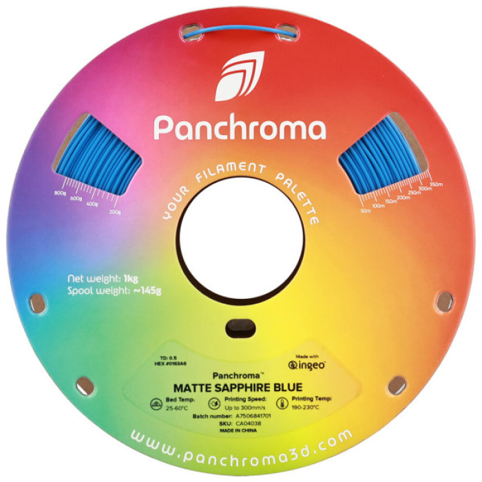 Пластик для 3D-принтера Polymaker PLA PANCHROMA MATTE 1,75mm 1kg SAPPHIRE BLUE (CA04038)