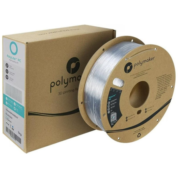 Пластик для 3D-принтера Polymaker PC POLYLITE 1,75mm 1kg TRANSPARENT (PC01001)