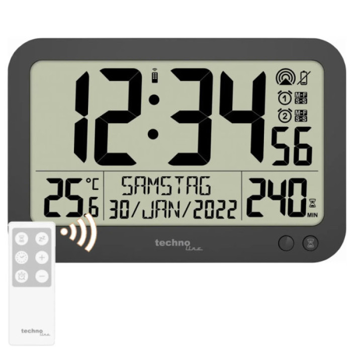 Настінний годинник Technoline WS8026 Black (DAS302460)