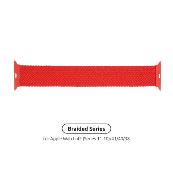 Ремінець до смарт-годинника Armorstandart Braided Solo Loop для Apple Watch 42 (Series 11-10)/41/40/38 Red Size 4 (132 mm) (ARM58070)