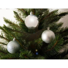 Ялинкова іграшка House Of Seasons H&S 10 шт 6 см Сріблястий (8720362101833)
