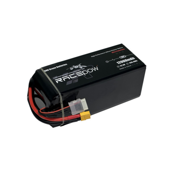 Акумуляторний блок RacePow Lipo 6s 12000mAh 60C XT60 (12000mAh-6s-60C)